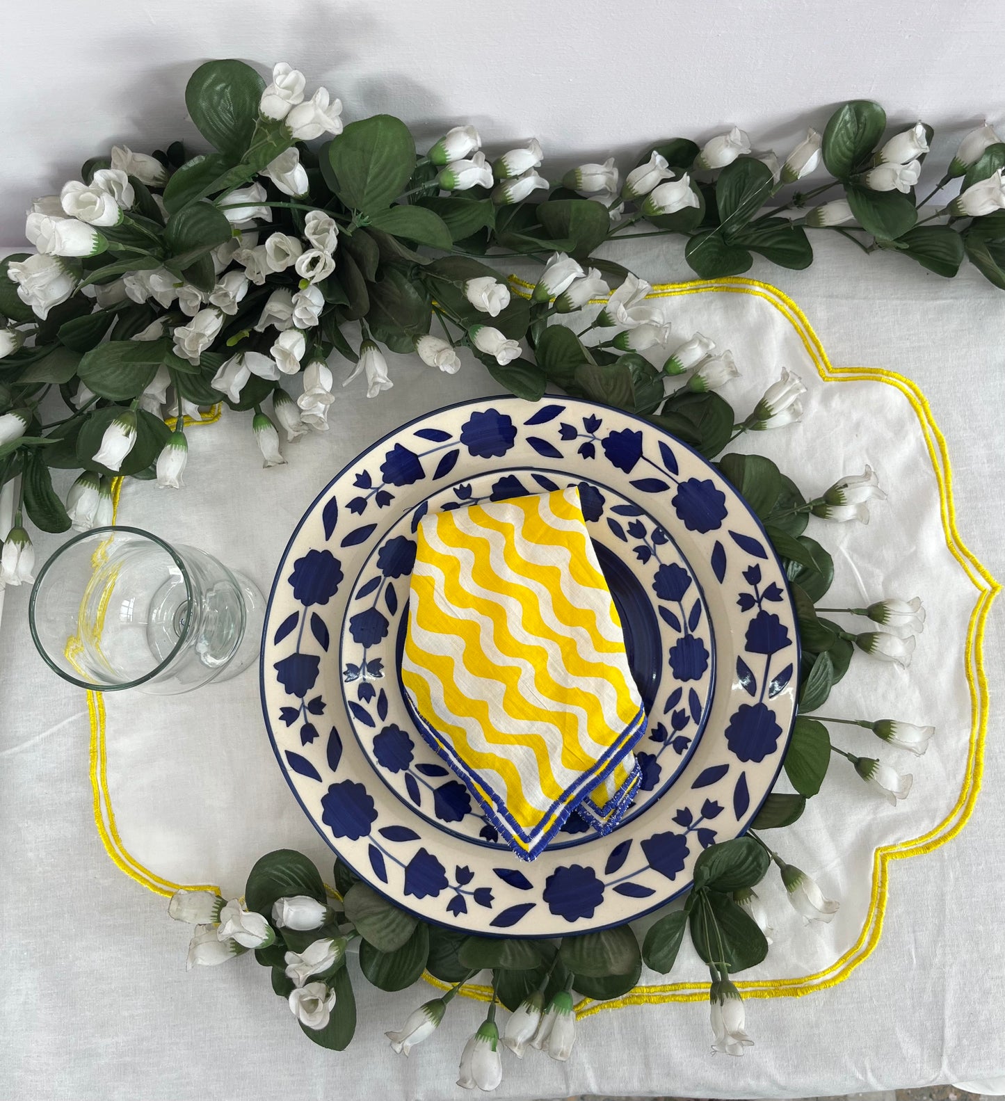 Yellow Geometric Table Mat