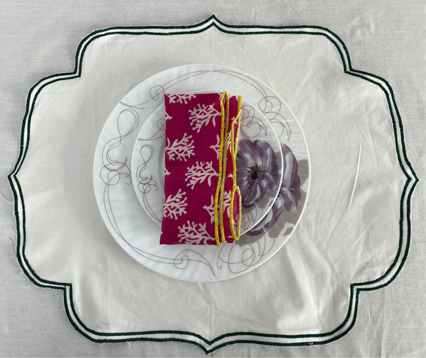Green Geometric Table Mat