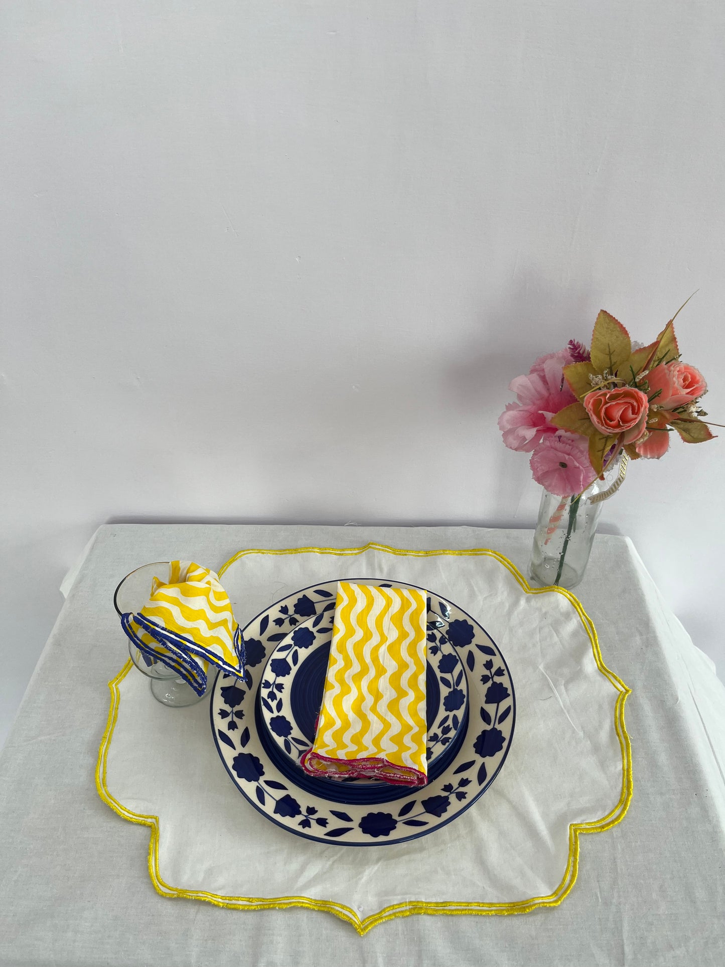 Yellow Geometric Table Mat