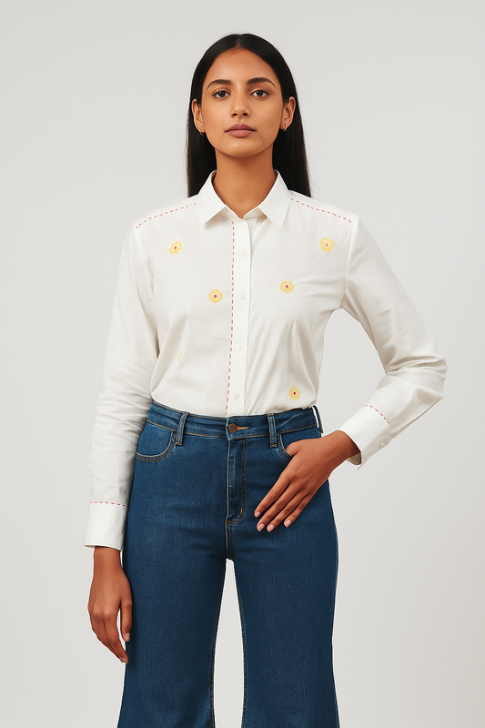 Women hand block printed shirt