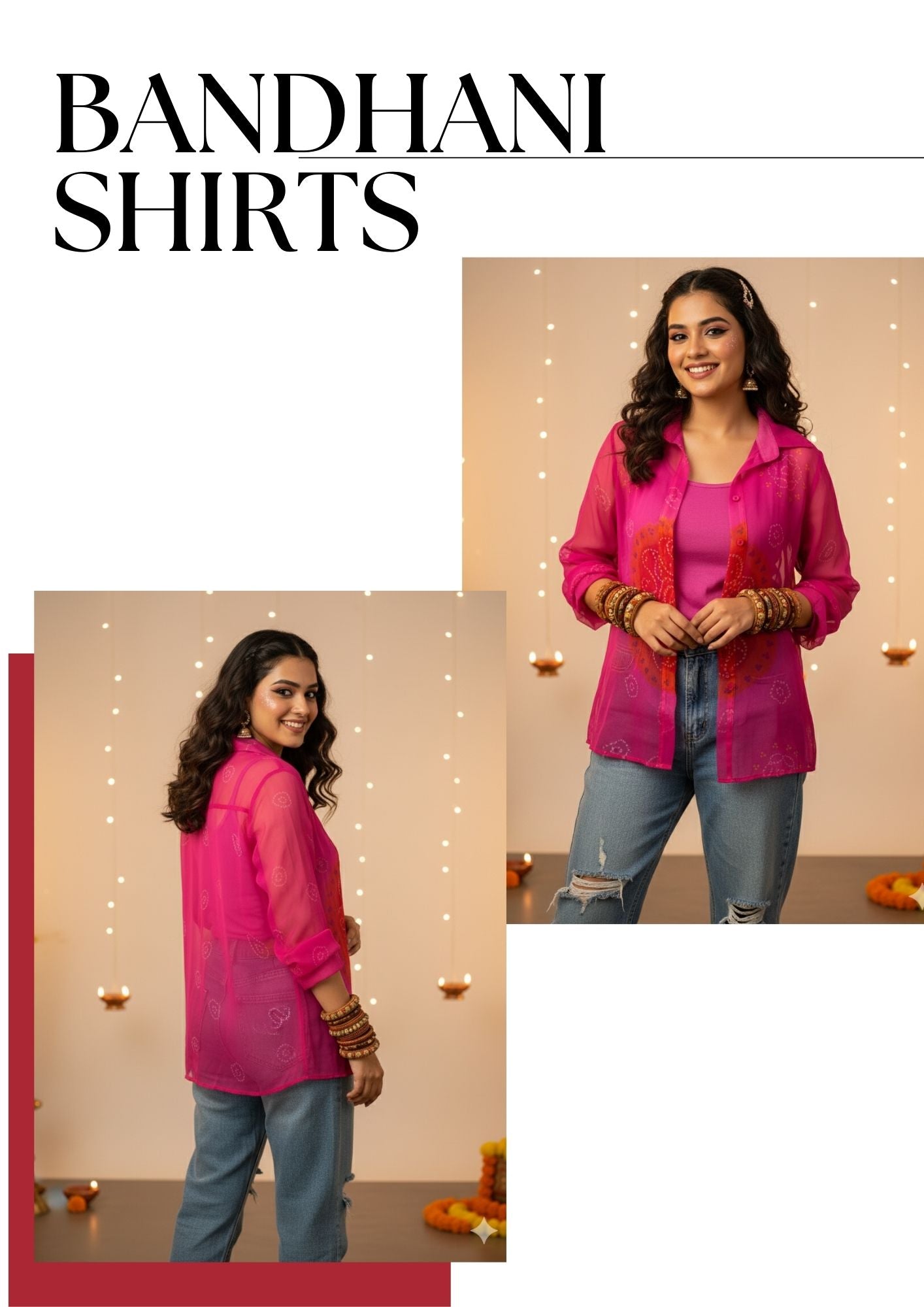 Pink & Orange Bahndhani Shirt