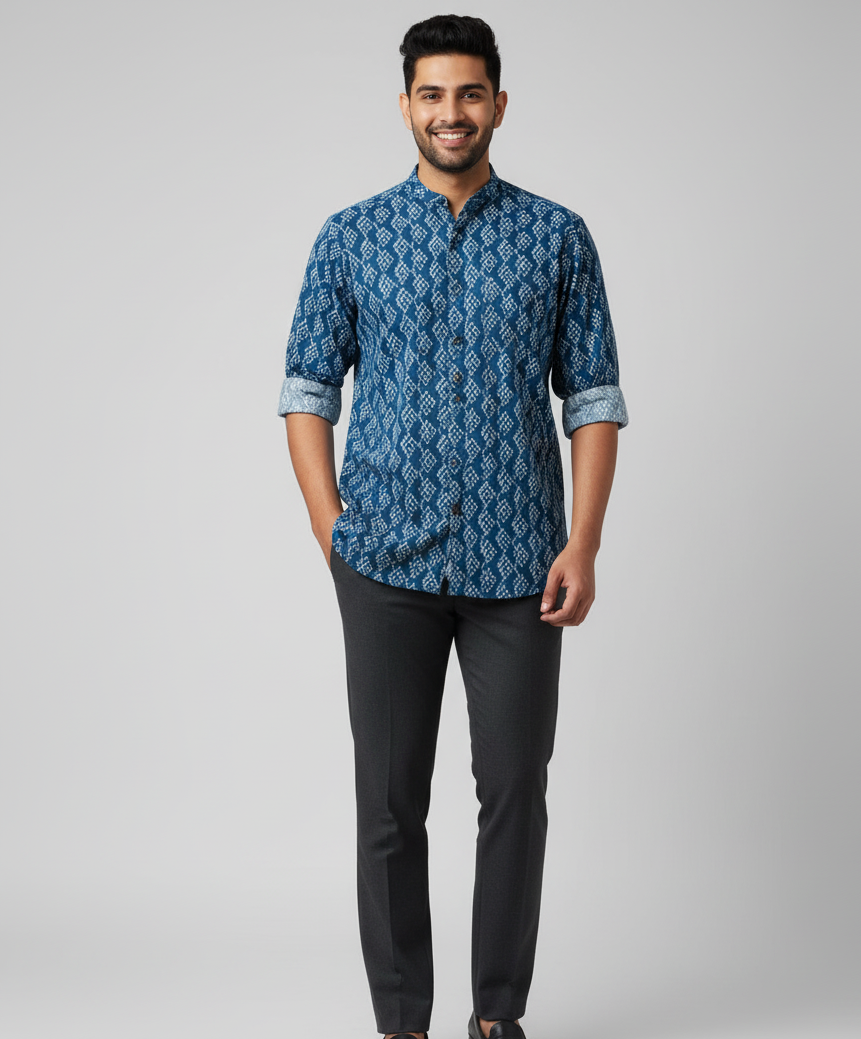 Indigo Cotton Shirt