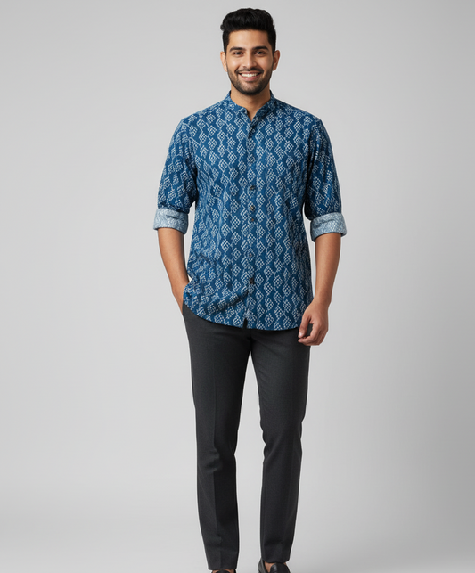 Indigo Cotton Shirt