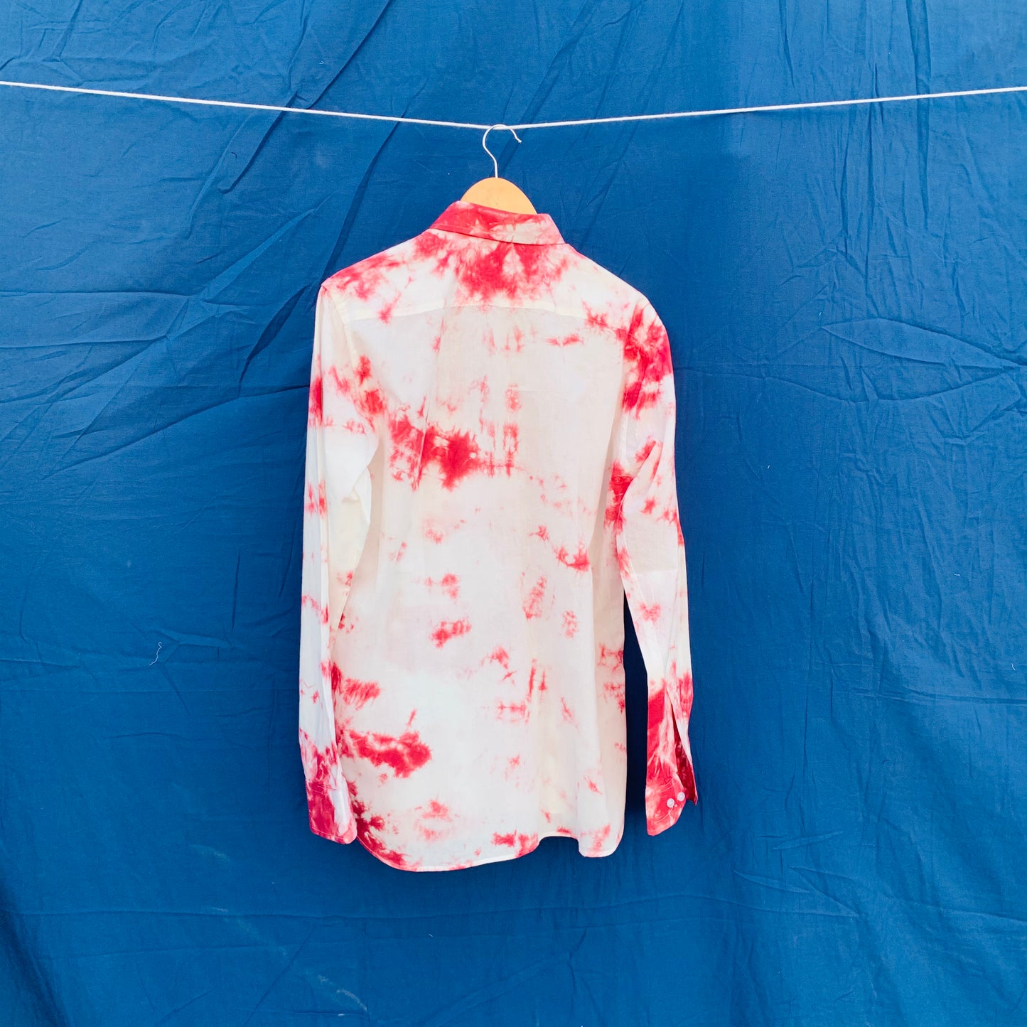 Red tie dye mens shirt