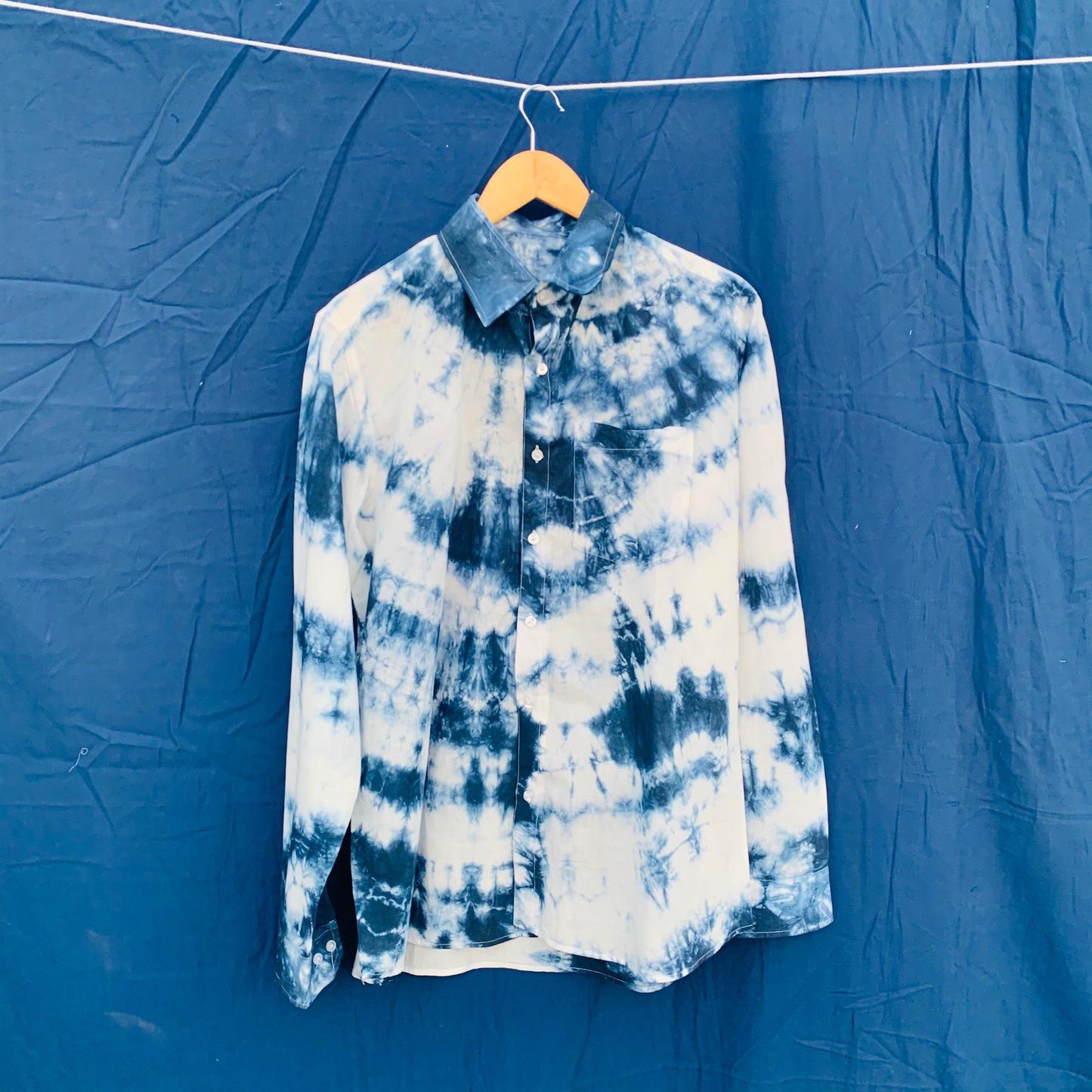 Blue tie dye shirt