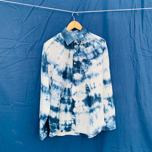 Blue tie dye shirt