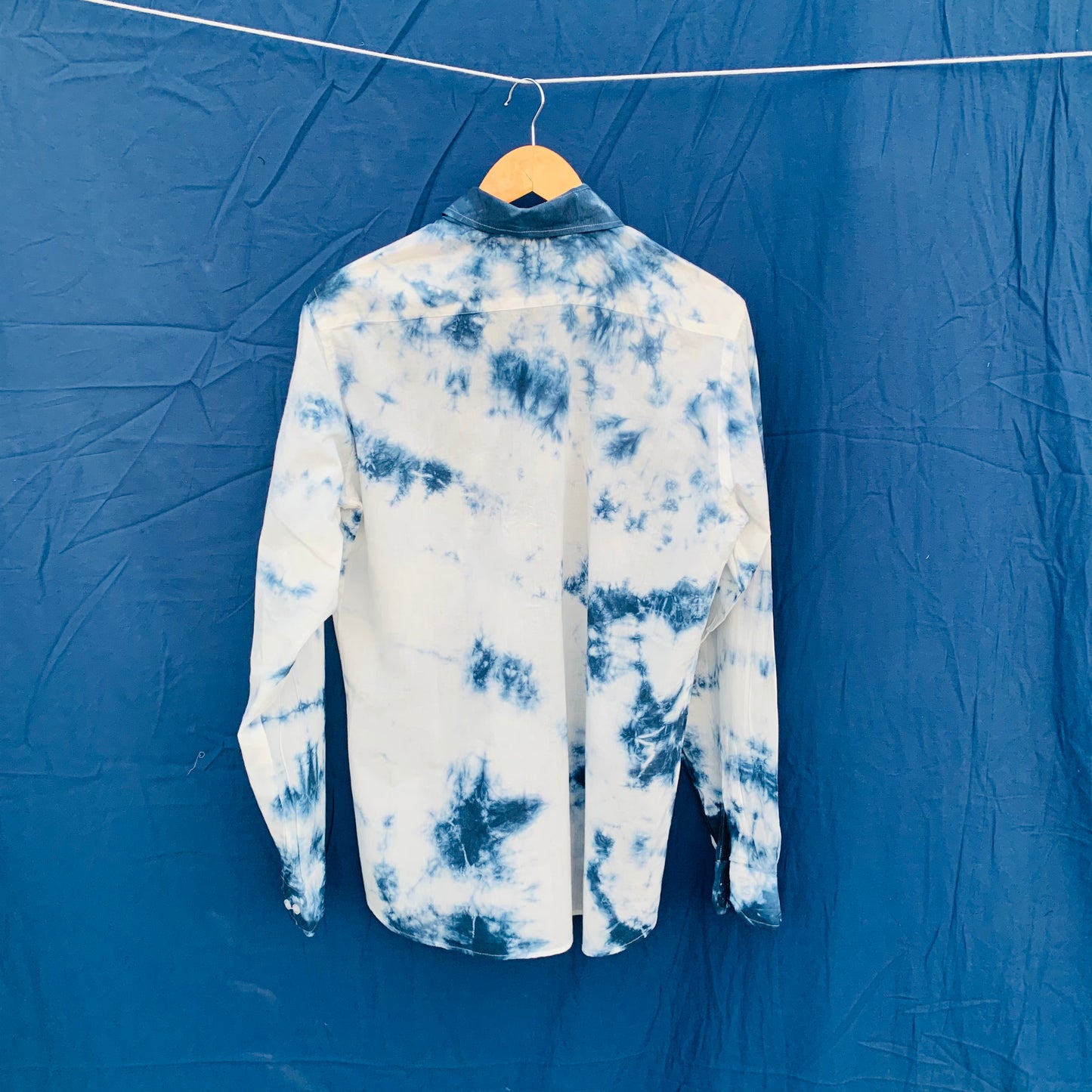 Blue tie dye shirt