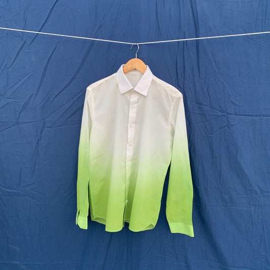 Green ombre dyed shirt