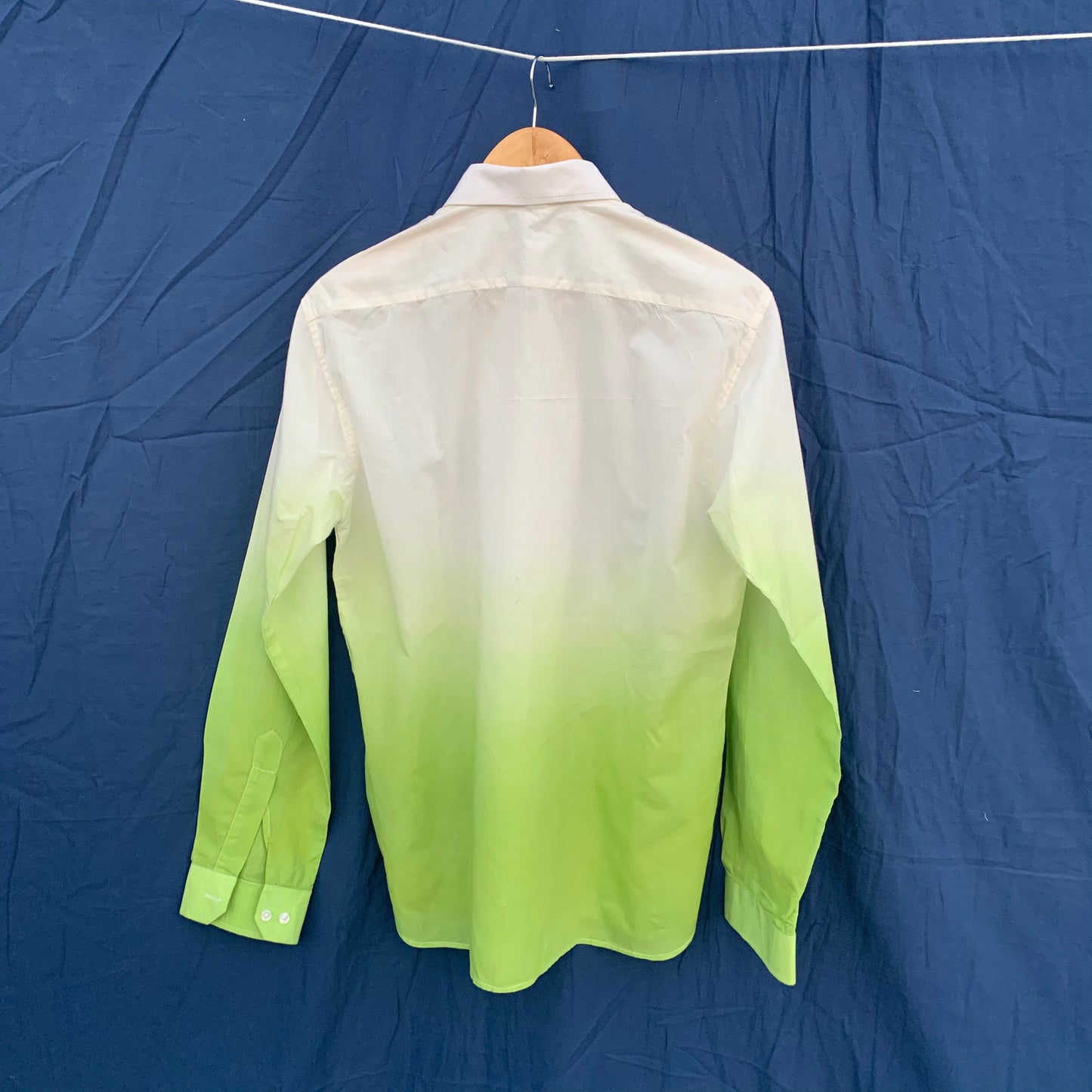 Green ombre dyed shirt