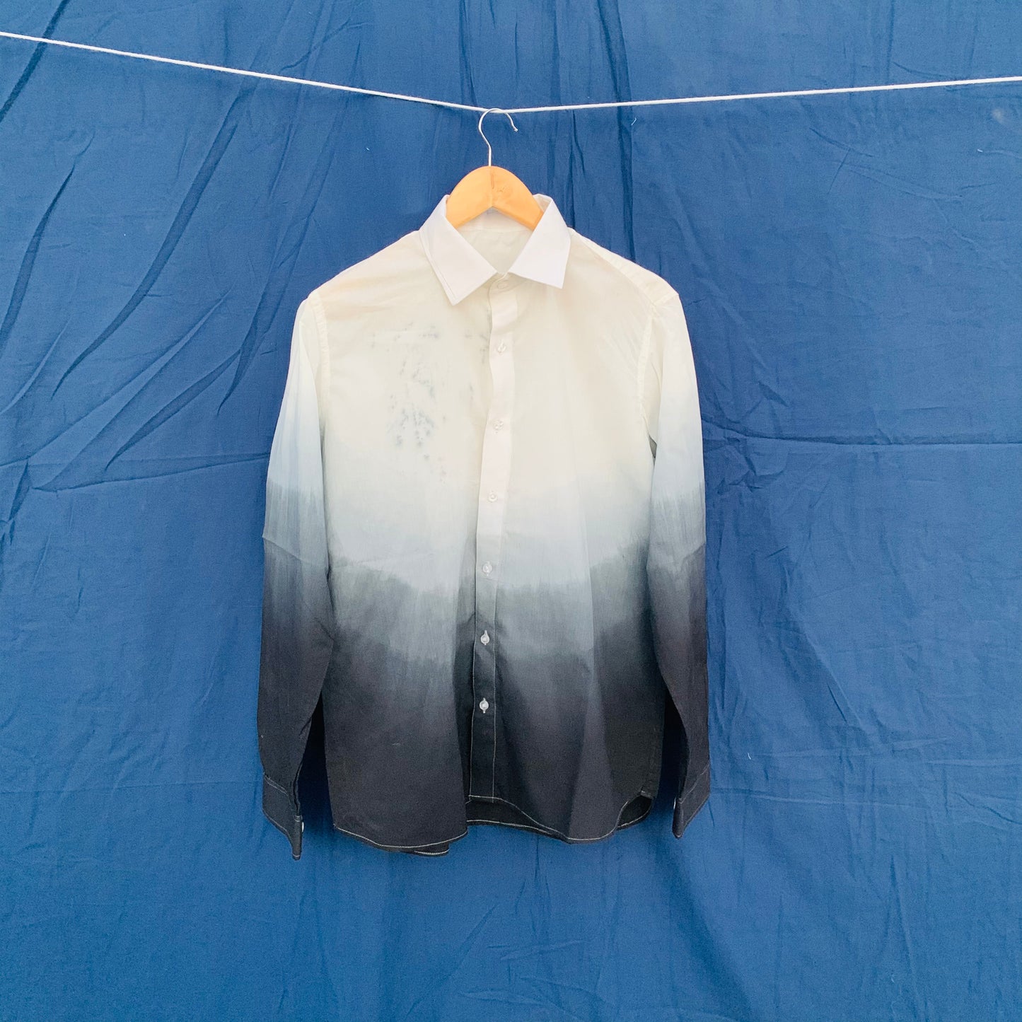 Black ombre dyed shirt