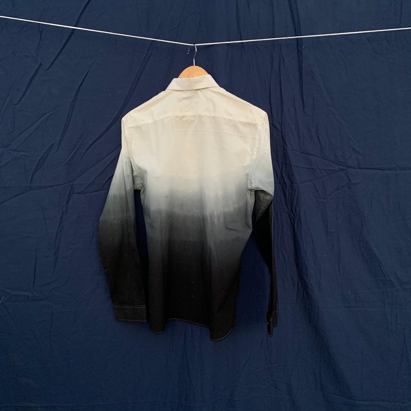 Black ombre dyed shirt