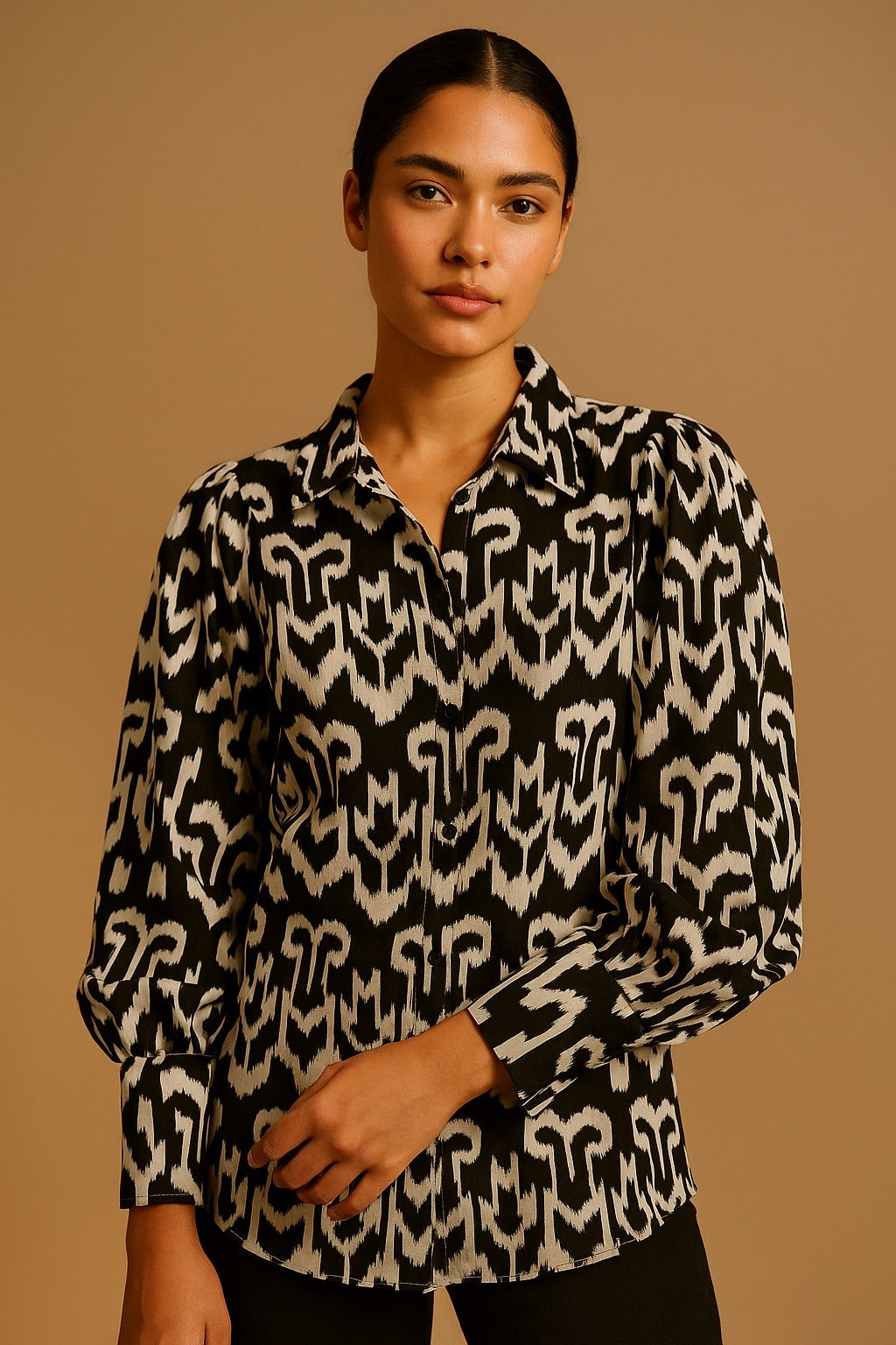 Black ikat