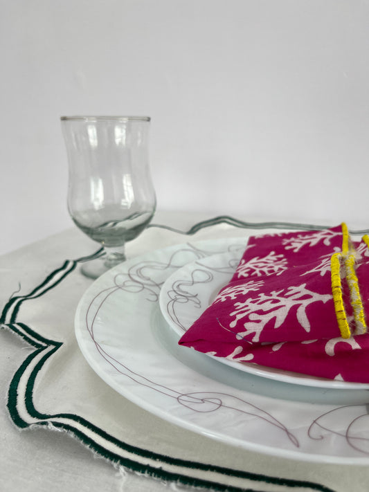 Green Geometric Table Mat